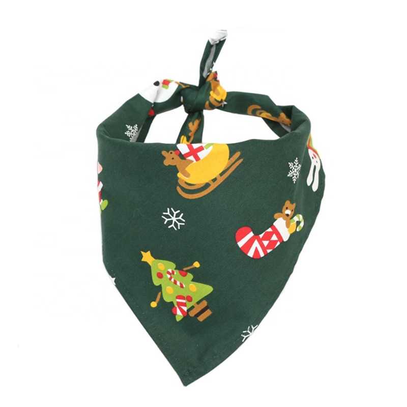 Custom Christmas Dog Bandana Reversible Triangle Bibs Scarf Accessories Dogs Cats Pets