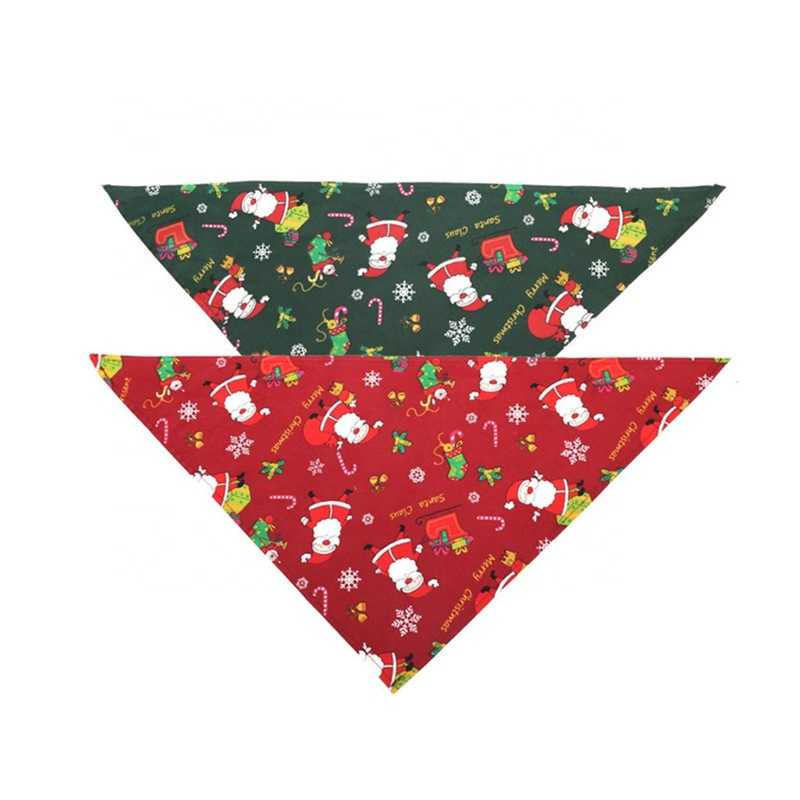 Custom Christmas Dog Bandana Reversible Triangle Bibs Scarf Accessories Dogs Cats Pets