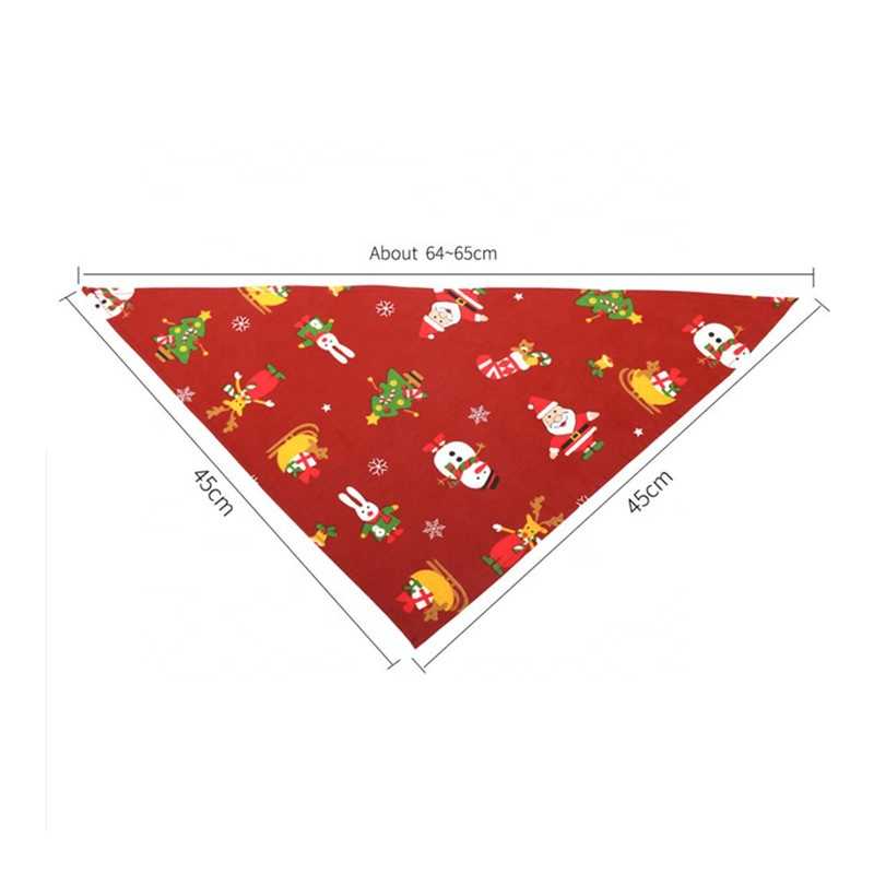 Custom Christmas Dog Bandana Reversible Triangle Bibs Scarf Accessories Dogs Cats Pets