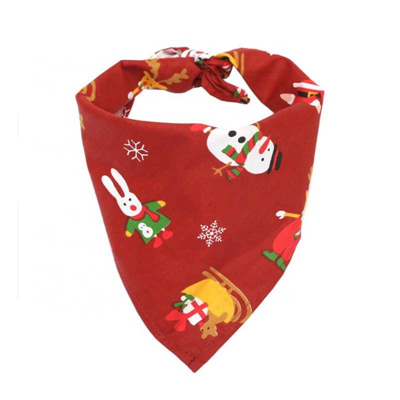 Custom Christmas Dog Bandana Reversible Triangle Bibs Scarf Accessories Dogs Cats Pets