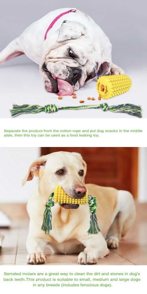 Custom Dog Ropes Toy Multifunction Pet Molar Bite Toy SelfPlaying Rubber Corn Bite Molar Corn Chew Toy