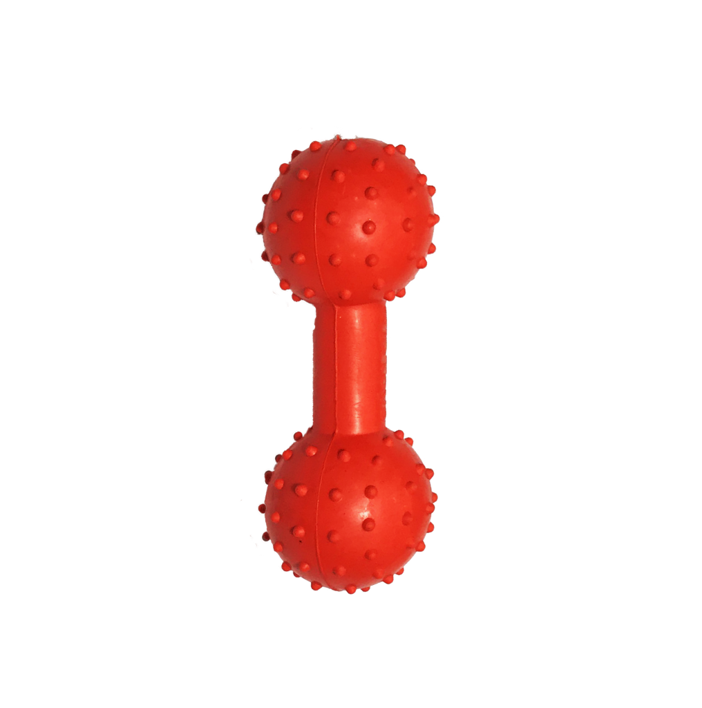 Custom Dumbbell Dog Chew Toy Spiky Dumbbell Pet Toys Made Of Natural Rubber Products Chewing Toys Manufacturing Service