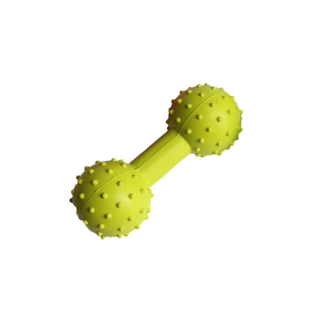 Custom Dumbbell Dog Chew Toy Spiky Dumbbell Pet Toys Made Of Natural Rubber Products Chewing Toys Manufacturing Service