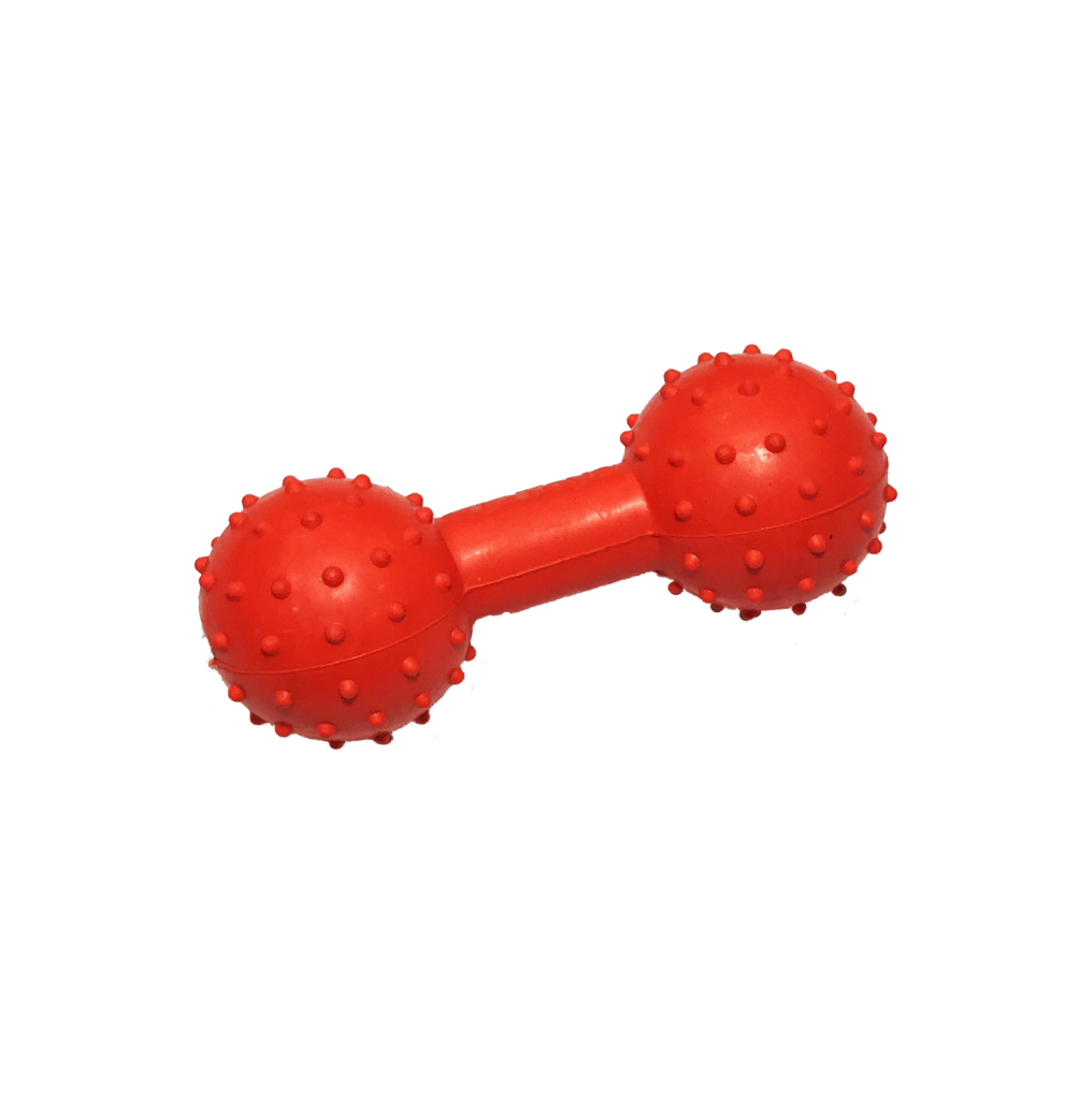 Custom Dumbbell Dog Chew Toy Spiky Dumbbell Pet Toys Made Of Natural Rubber Products Chewing Toys Manufacturing Service