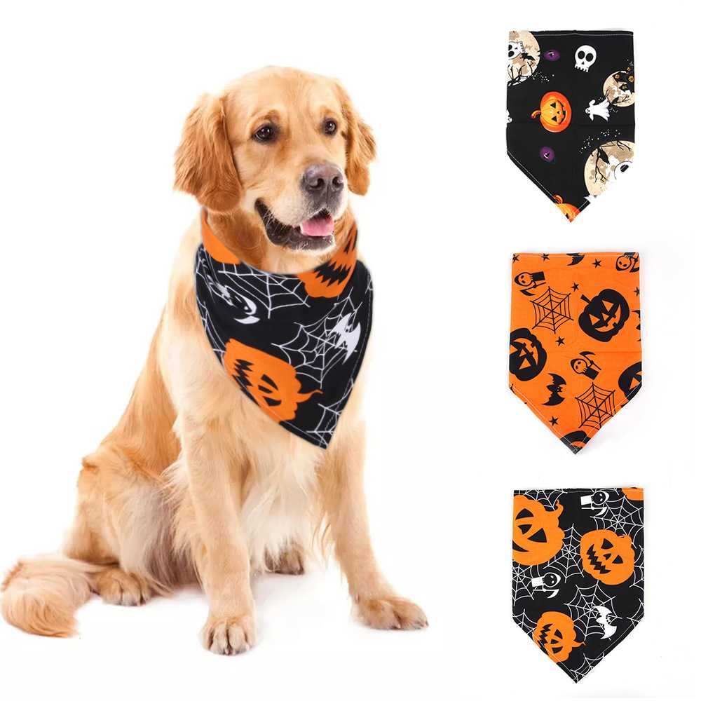 Custom Halloween Dog Bandana Dog Collars With Bandana Dog Bandana Cotton