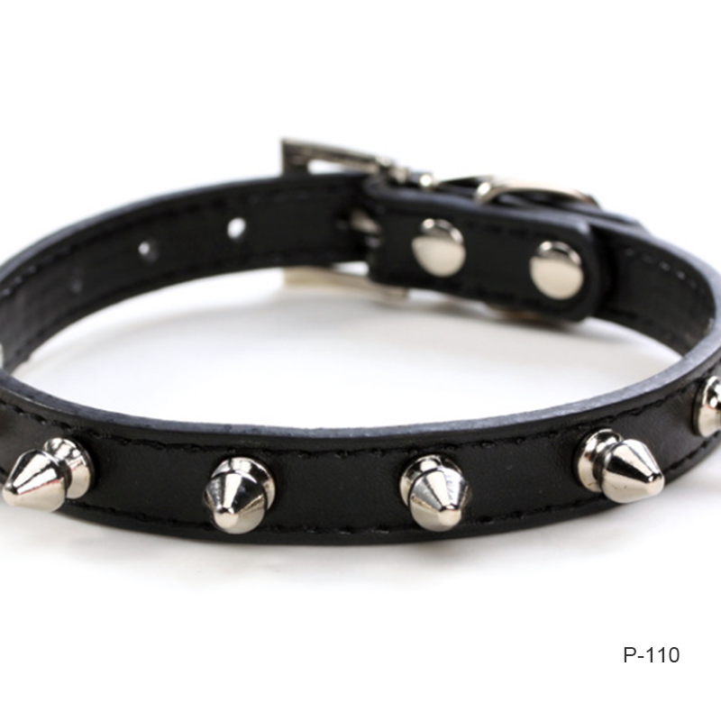 Custom Leather Spiked Dog Collar With Rivet Durable Pet Collar