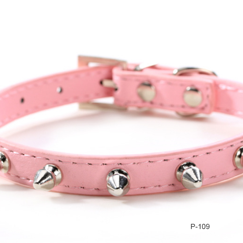 Custom Leather Spiked Dog Collar With Rivet Durable Pet Collar