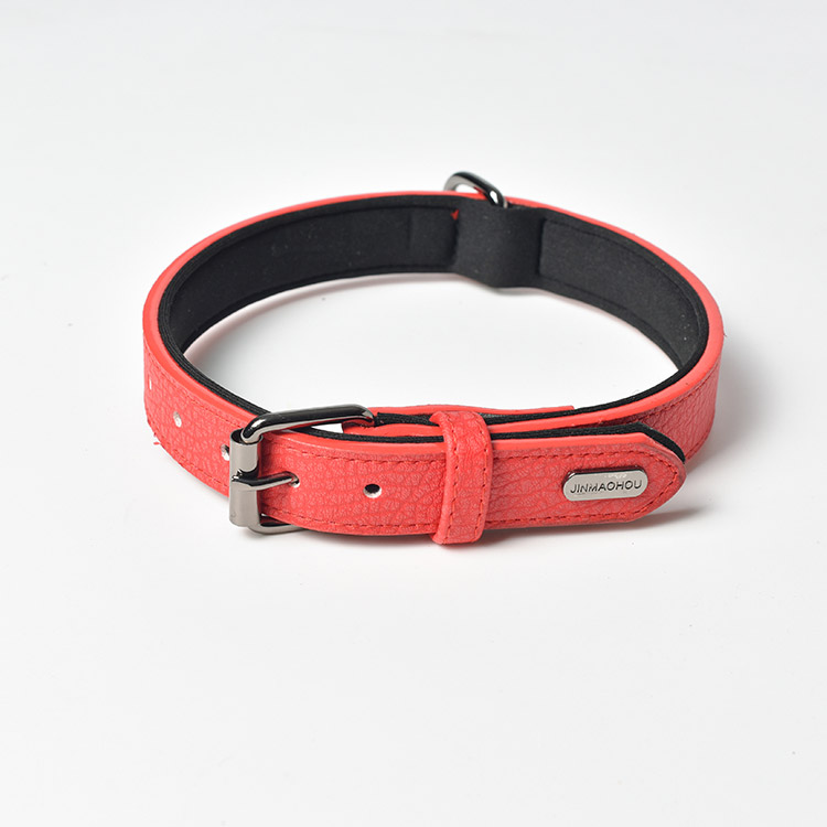 Custom Logo Personalized Pet Collar PU Pet Collar Leather Durable Dog Collar Dog Leash Dog Training Traffic Leading Harnesses