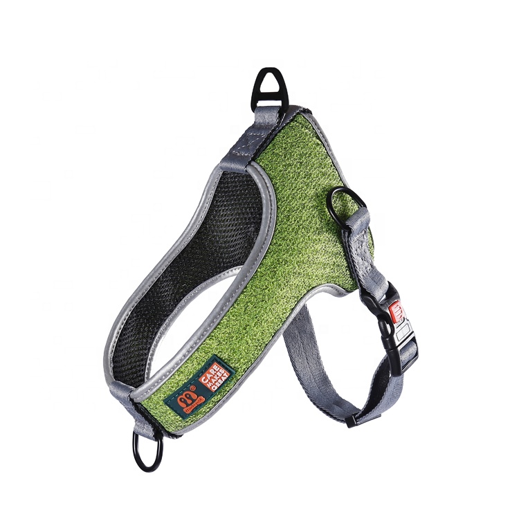 Custom Logo Pet Accessories Manufacture Supplier Dog Soft Padded Mesh Adjustable No Pull Durable Reflective Dog Harness