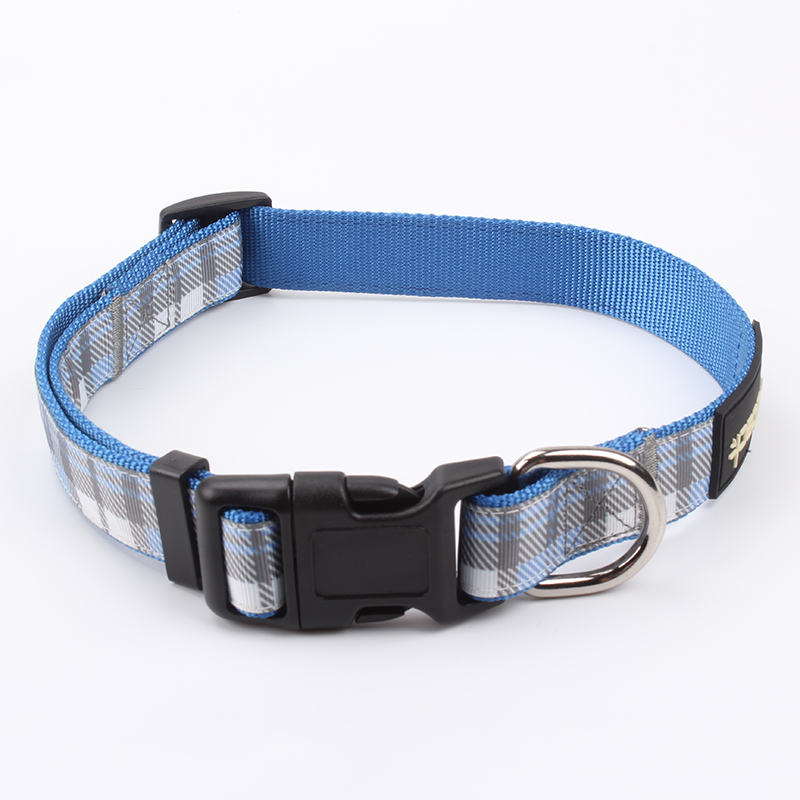 Custom Nylon Adjustable Dog Collars With Quick Release Snap Buckle Pet Supplies