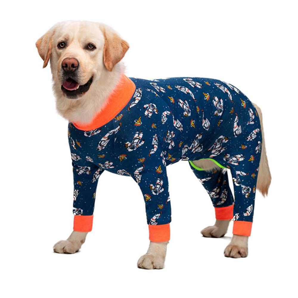 Custom Pet Dogs Cartoon Printed Clothing Clothes Jumpsuit Costume Coat Dogs Shirt Medium Big Large Warm Dogs Pajamas