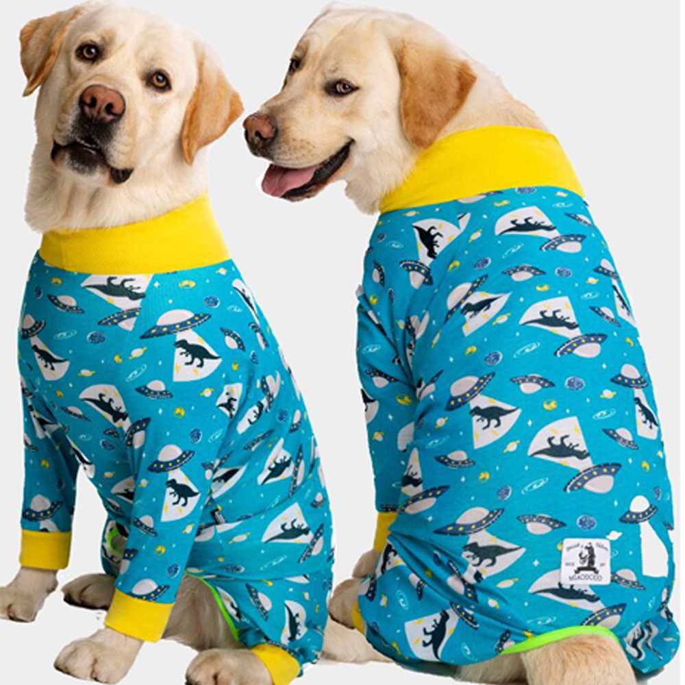 Custom Pet Dogs Cartoon Printed Clothing Clothes Jumpsuit Costume Coat Dogs Shirt Medium Big Large Warm Dogs Pajamas