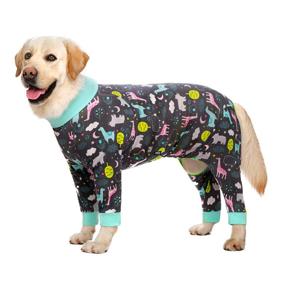 Custom Pet Dogs Cartoon Printed Clothing Clothes Jumpsuit Costume Coat Dogs Shirt Medium Big Large Warm Dogs Pajamas