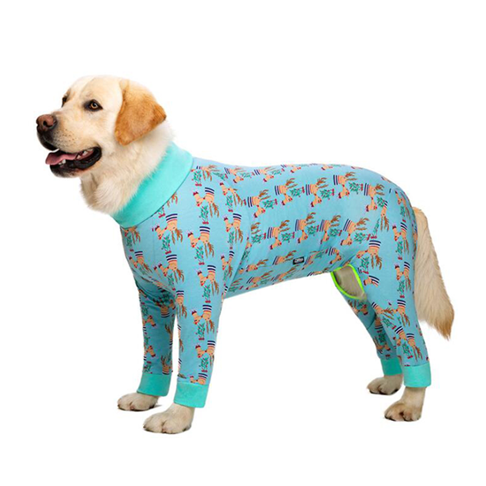 Custom Pet Dogs Cartoon Printed Clothing Clothes Jumpsuit Costume Coat Dogs Shirt Medium Big Large Warm Dogs Pajamas