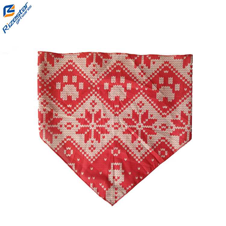 Custom Plaid Printing Pet Neck Scarf Adjustable Cotton Plain Triangle Dog Bandana Scarf