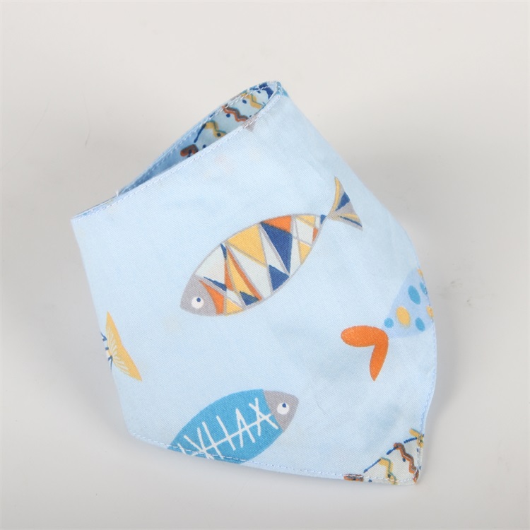 Custom Printed Logo Cotton Plain Triangle Pet Cat Scarf Saliva Towel Dog Bandana