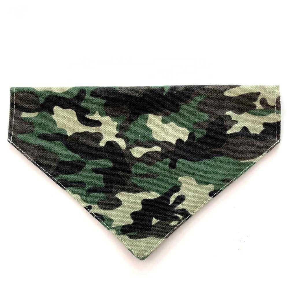 Custom Soft Cotton Printed Custom Camo Triangle Dog Bandana