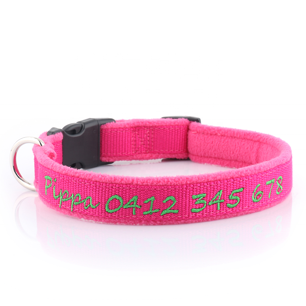 Custom Wool Padded Pet Dog Collar