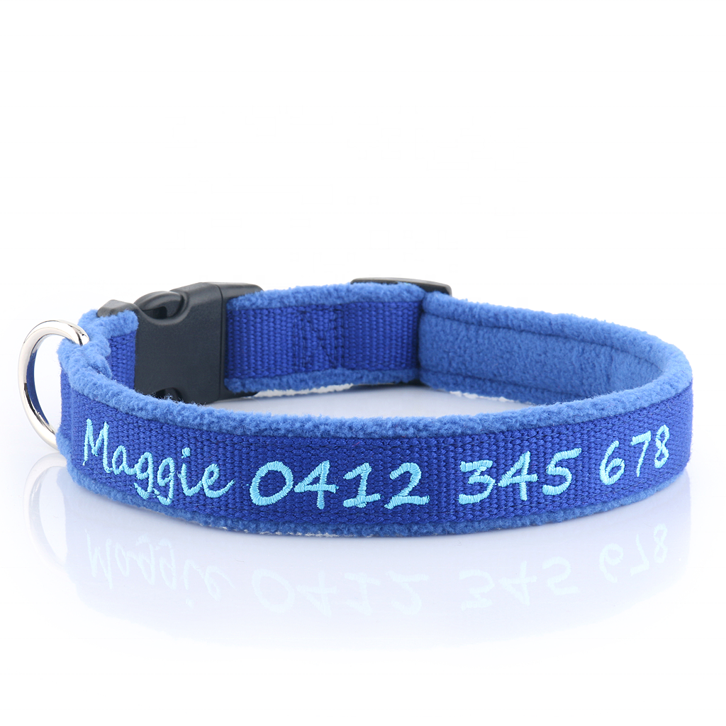 Custom Wool Padded Pet Dog Collar