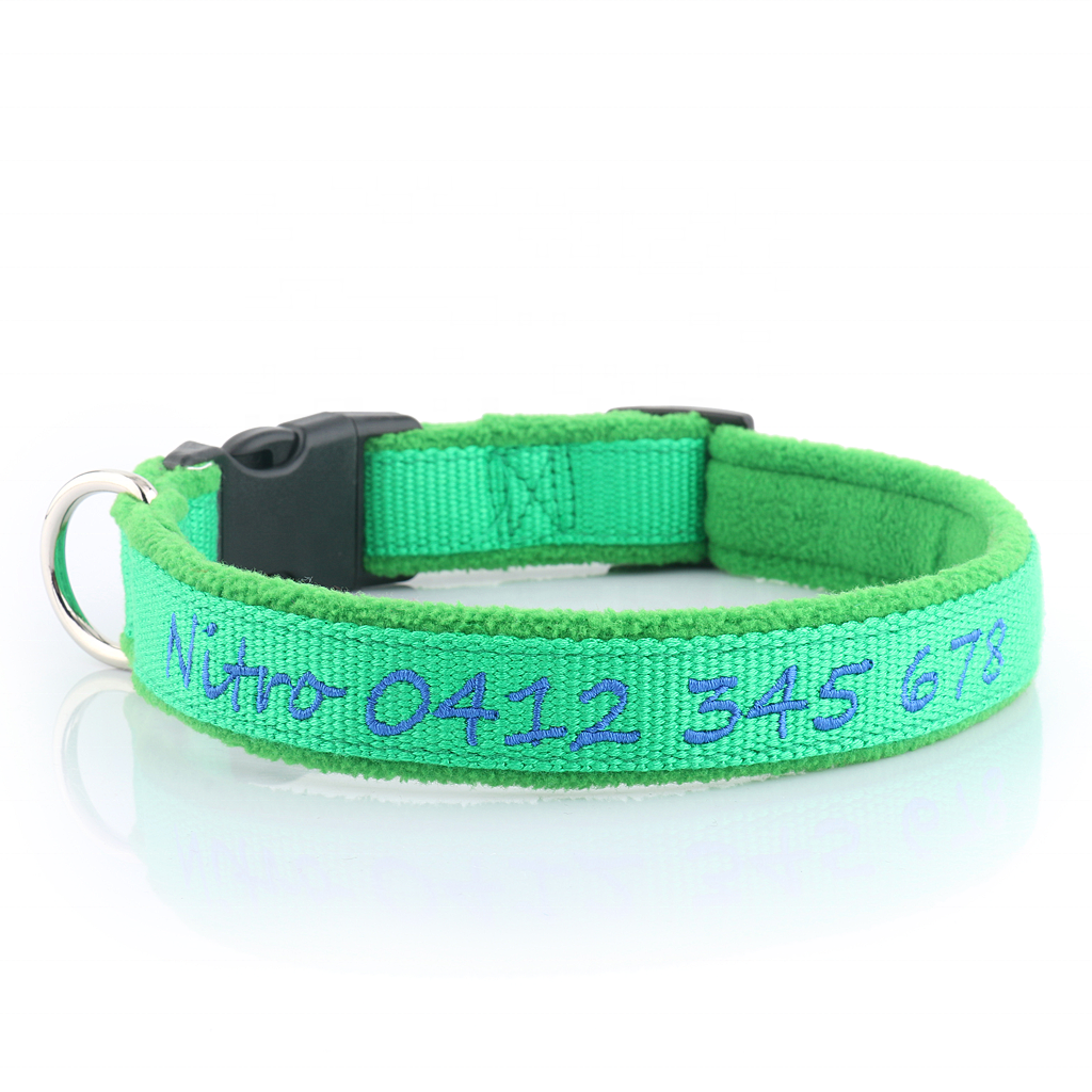 Custom Wool Padded Pet Dog Collar