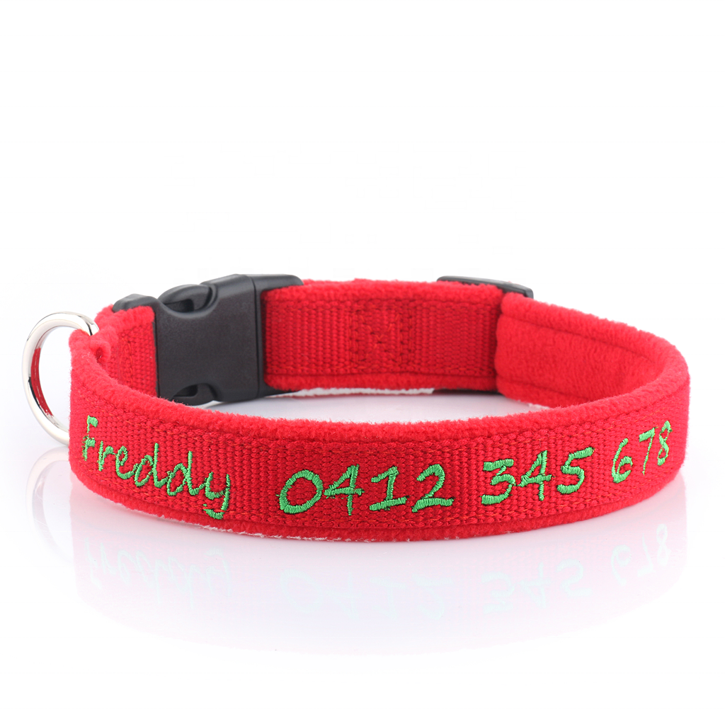 Custom Wool Padded Pet Dog Collar