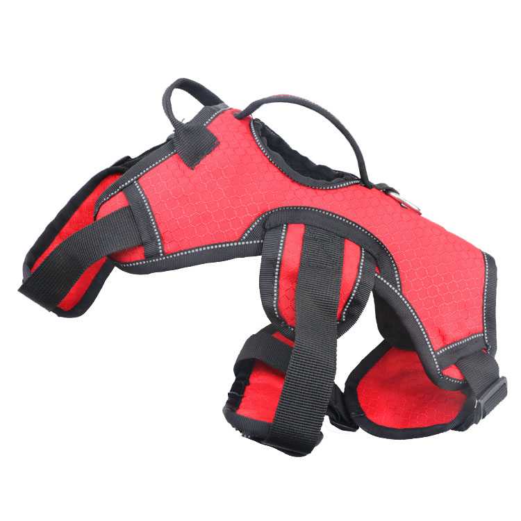 Customizable Colors Adjustable Breathable Dog Pet Harness With Reflective Nylon Dog Harness Vest Dog Training