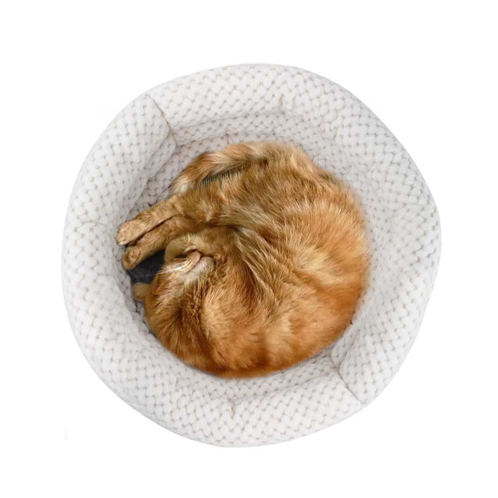 Customization Plush Round Warm Soft Cats Dogs Bed Washable Pets House Deep Sleep Pet Bed