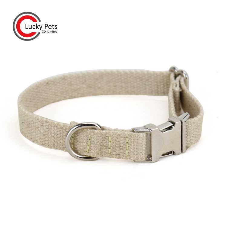 Customize Eco Friendly Natural Hemp Cotton Dog Collar Leash