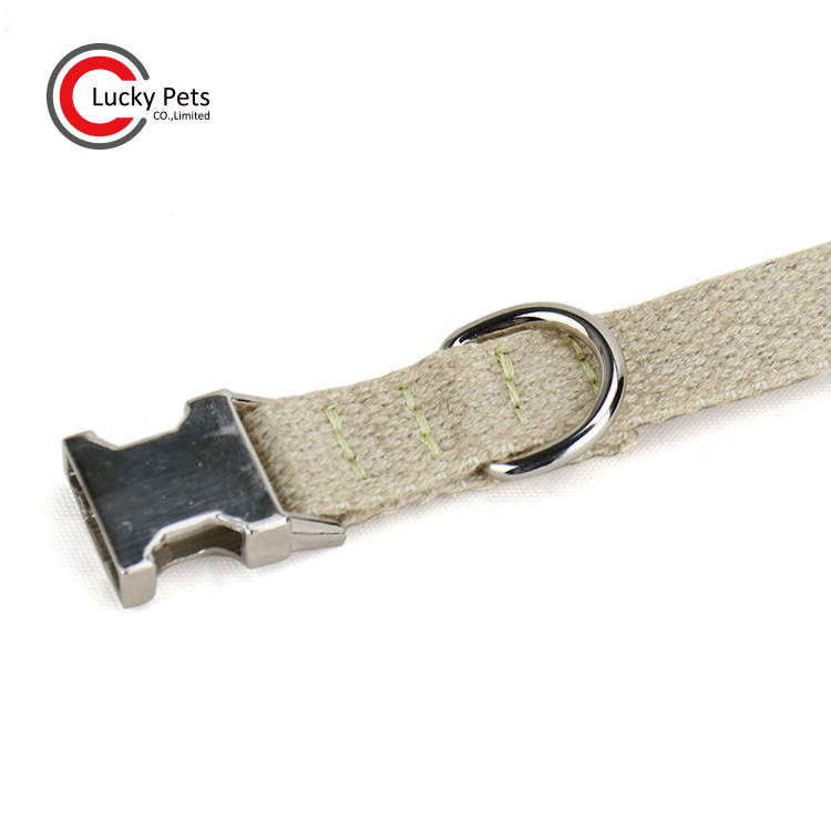Customize Eco Friendly Natural Hemp Cotton Dog Collar Leash