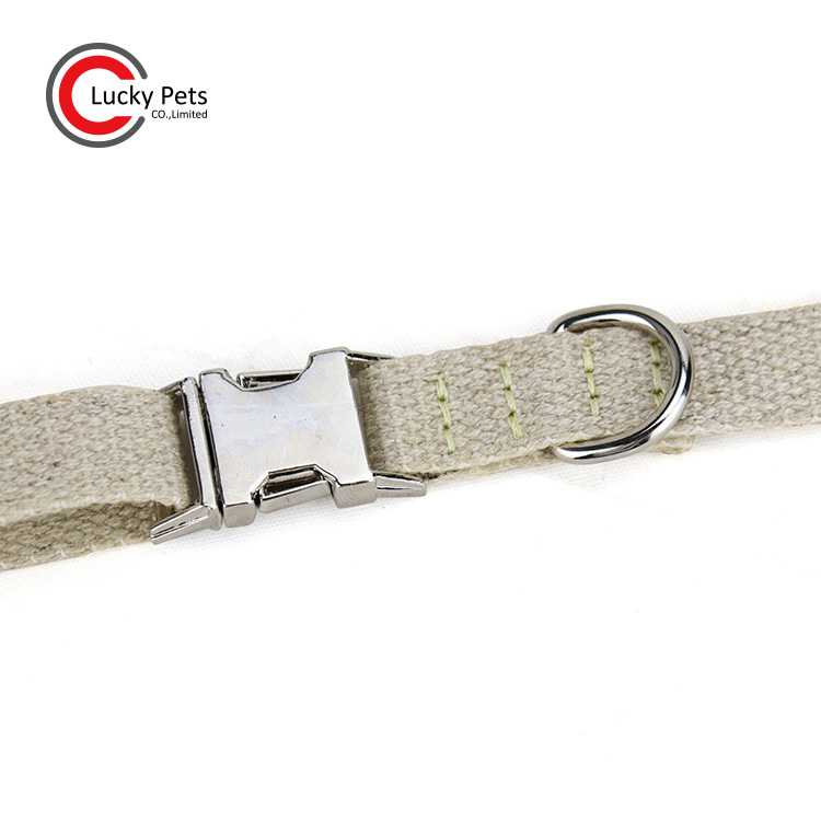 Customize Eco Friendly Natural Hemp Cotton Dog Collar Leash