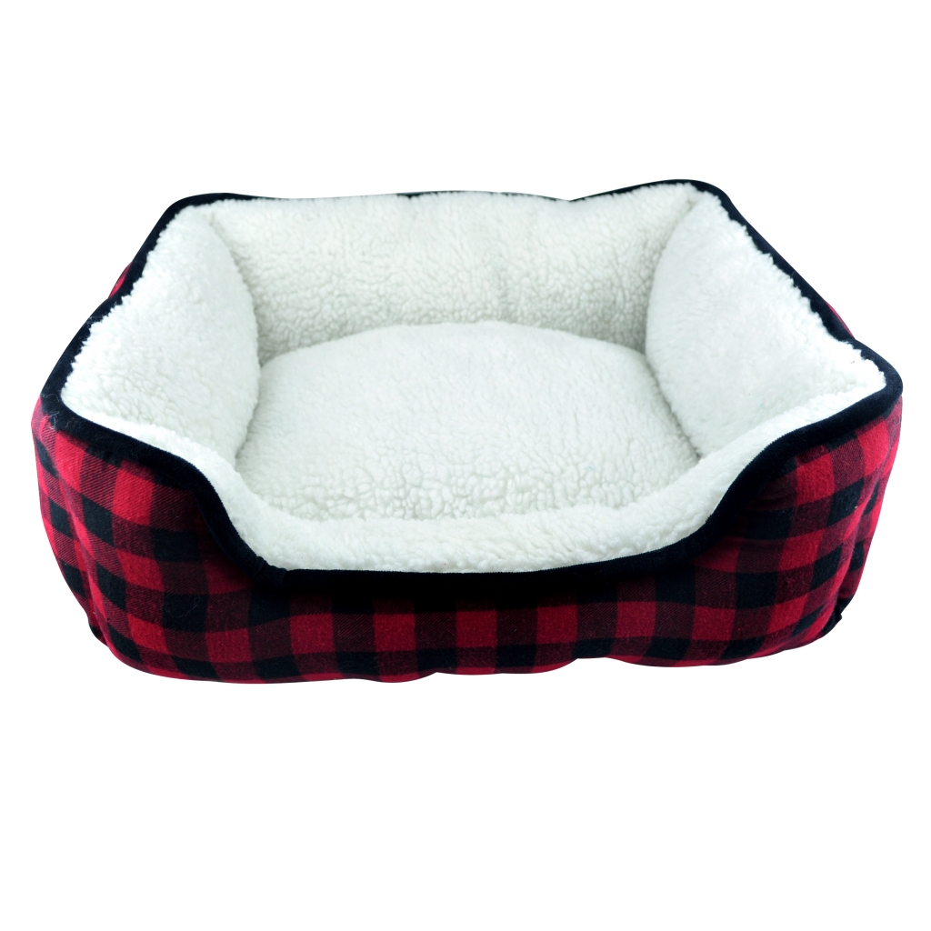 Customized Color Size Private Label Cute Plush Slumber Soft Pet Bed