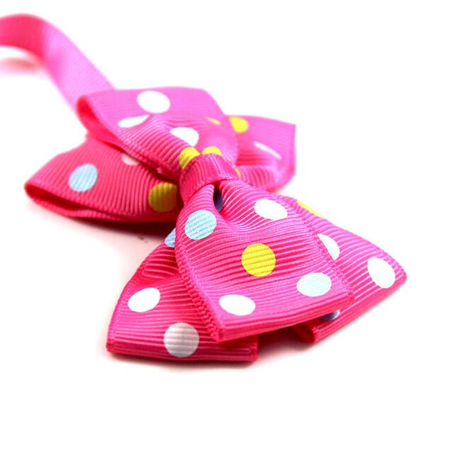 Cute Dog Cat Collars With Bow Tieadjustable Pet Neck Tie Grooming Accessories