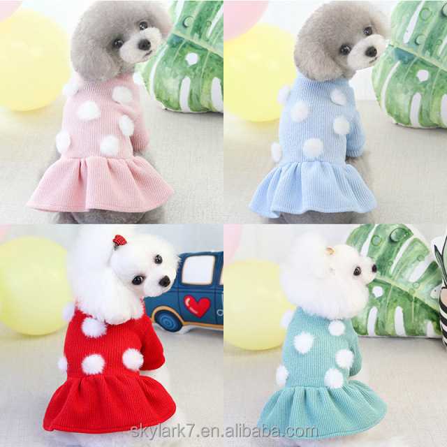 Cute E Autumn Winter Pet Dress Dogs Teddy Mid Dog Clothestrendy Pet Clothes Skirt