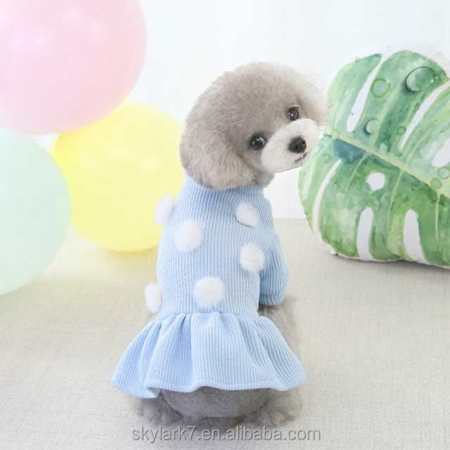 Cute E Autumn Winter Pet Dress Dogs Teddy Mid Dog Clothestrendy Pet Clothes Skirt