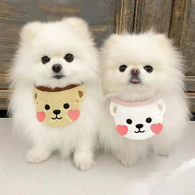Cute Fancy Pet Accessories Pet Dog Cat Bandanas Bib Scarf Plaid Saliva Towel Accessories Pet Decoration