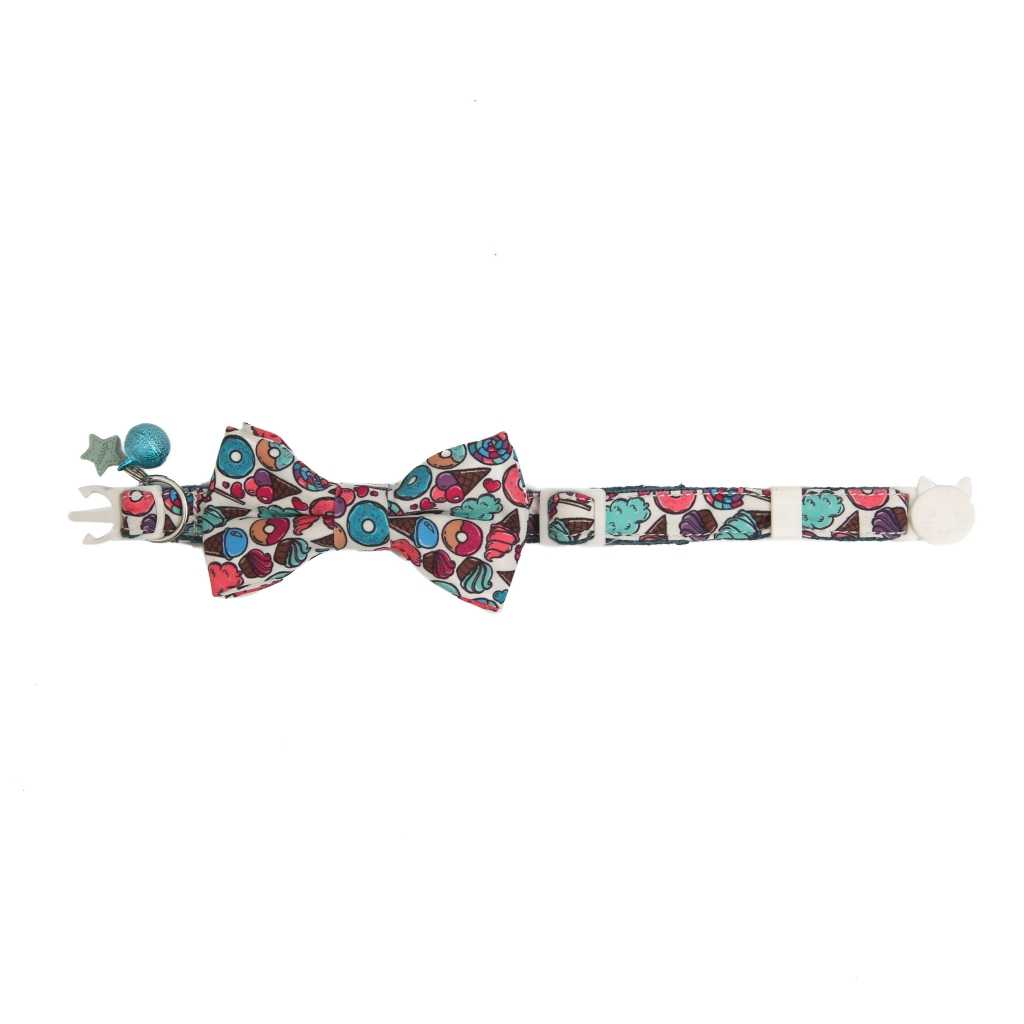 Cute Floral Necklace Bowknot Flower Bowtie Cotton Safety Breakaway Buckle Bell Dog Harness Pet Leash Cat Collar