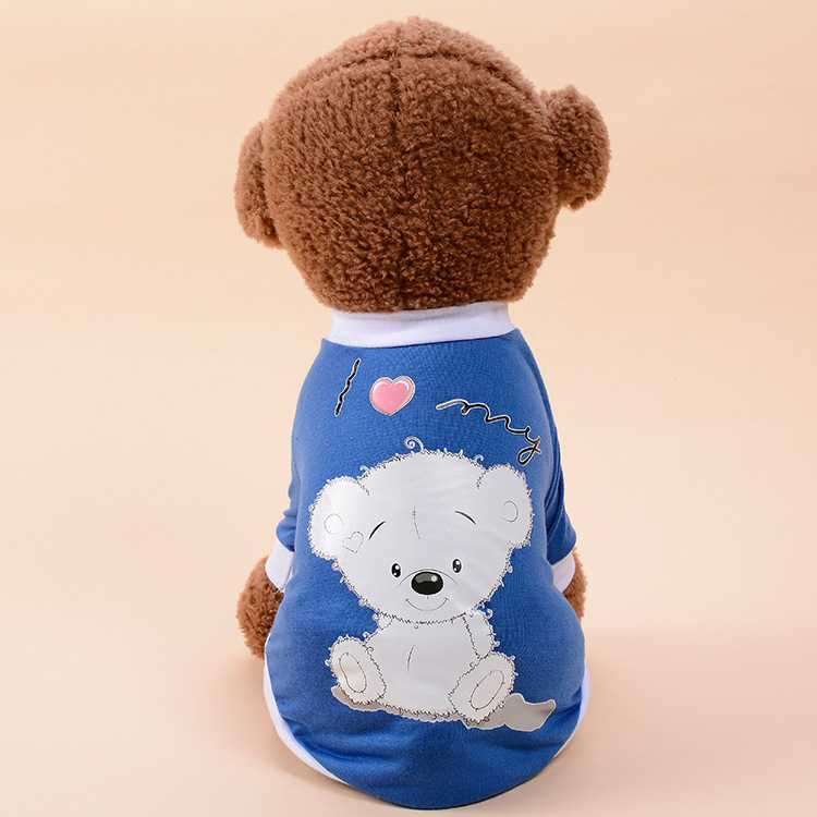 Cute Leisure Shirt Handsome Durable Comfortable Breathable Cotton Wearing Bipedal Apparel Pet Dog Cat Clothes