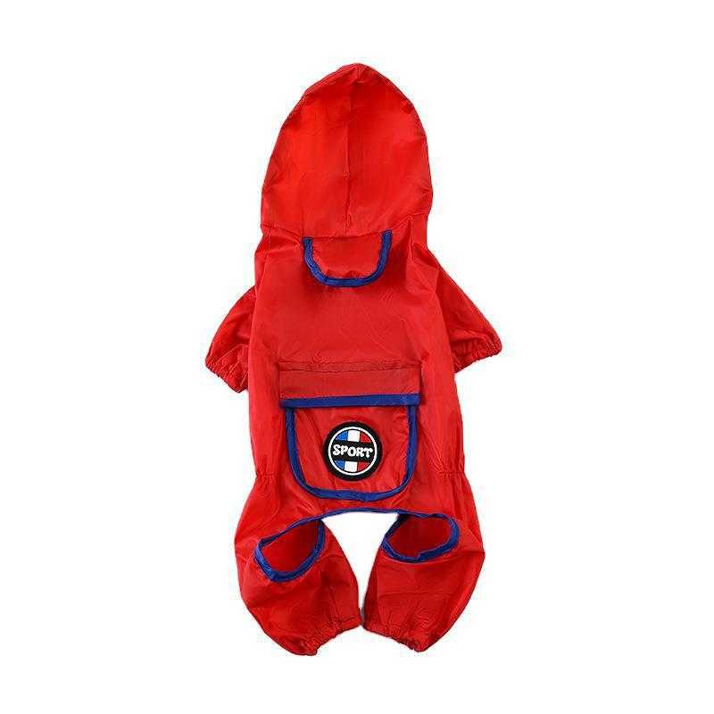 Cute Multifunction Outdoor Hooded Dog Clothes Raincoat Waterproof Pet Clothing