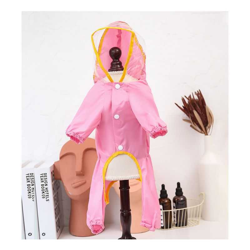 Cute Multifunction Outdoor Hooded Dog Clothes Raincoat Waterproof Pet Clothing