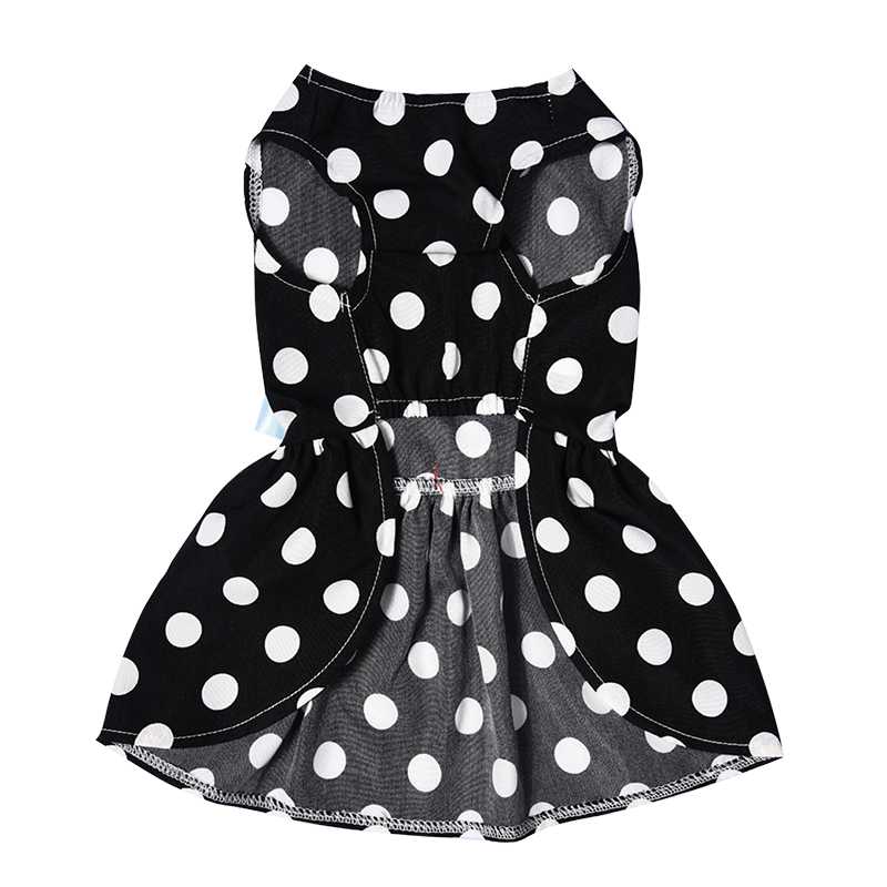 Cute Polka Dot Ribbon Cozy Summer Dog Shirt Sundress Pet Dog Dress