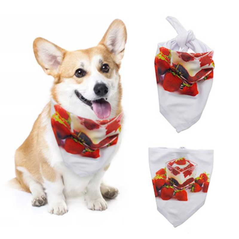 DIY Print White Blank Polyester Sublimation Dog Bandana