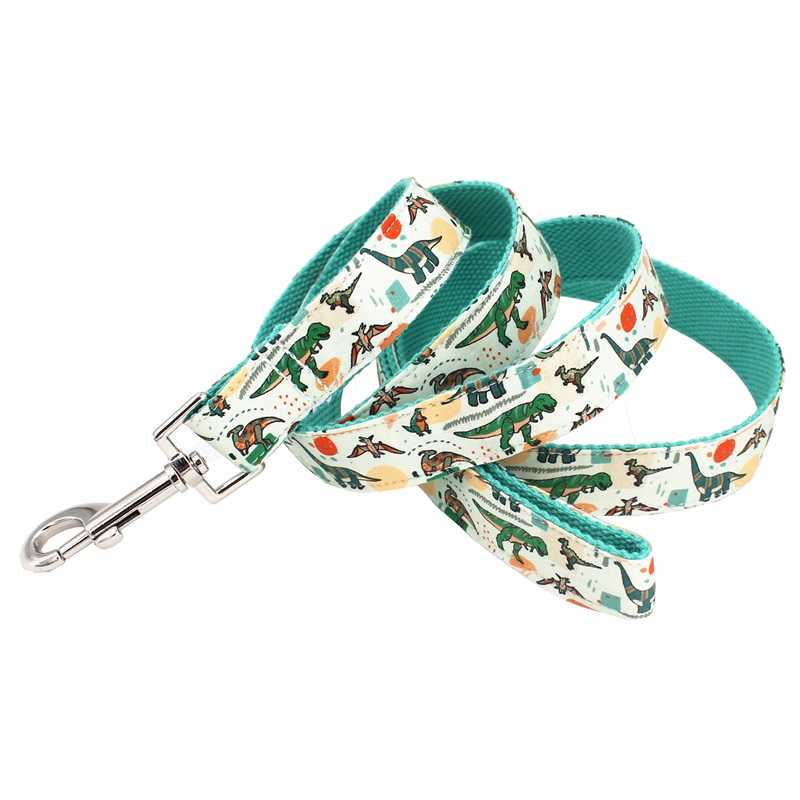 Dinosaur Dog Collar Bow Tie Dog Cat Necklace With Metal Buckle Pet Gifts