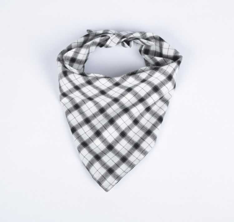 Dog Accessories Plaid Double Sides Double Layer Dog Bandana Triangle Bibs Scarf Pet Dog Scarf Bandana