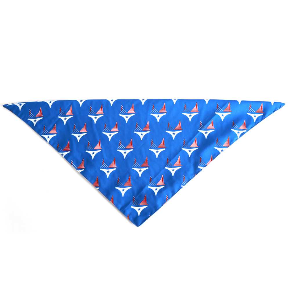 Dog Bandana Small Medium Doggies Outdoor With Cool Pattern Blue Scarf Accessories Small Medium Large Dogs