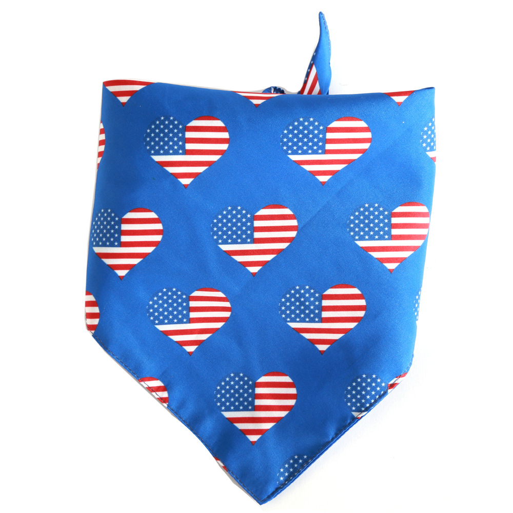 Dog Bandana Small Medium Doggies Outdoor With Cool Pattern Blue Scarf Accessories Small Medium Large Dogs