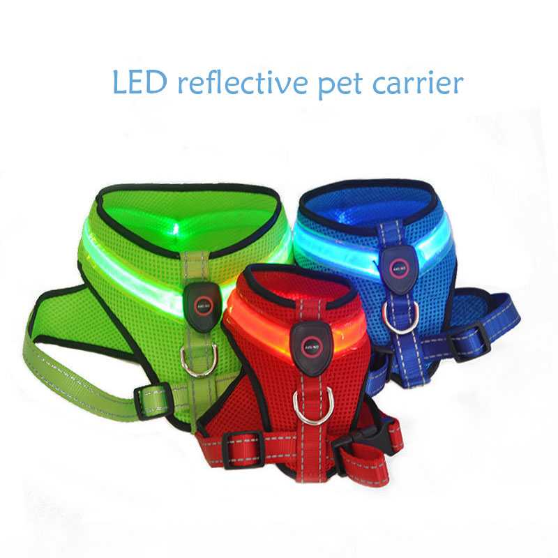 Dog Cat Harness Vest Puppies Mesh Reflective Walking Lead Rope Small Mediumsized Dog Pet Supplies