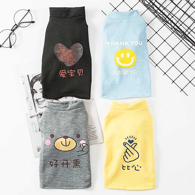 Dog Clothing Thin Sweatshirt Teddy Summer Bottom Shirt Cat Dog T Shirt Pet Clothes Manufacturers Direct Sales