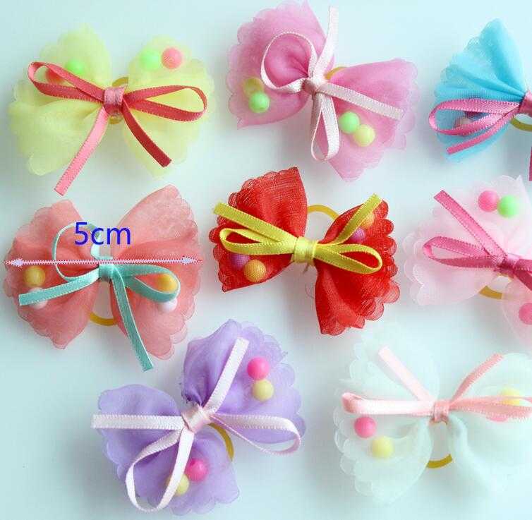 Dog Hair Clip Cute Pet Sweet Pet Hair Accessories Polyester Dog Hair Bows