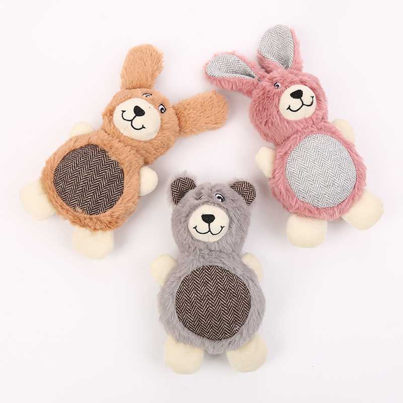 Dog Plush Toy Cute Rabbit Bear Squeaky Sound Pet Toy In Stock Fast Delivery Dog Toy