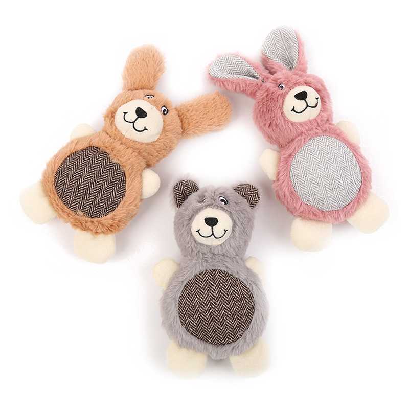 Dog Plush Toy Cute Rabbit Bear Squeaky Sound Pet Toy In Stock Fast Delivery Dog Toy